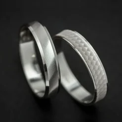 ALIANZAS MATRIMONIO ORO BLANCO 18 KILATES