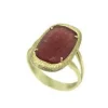 ANILLO ORO 18 KILATES CON CUARZO