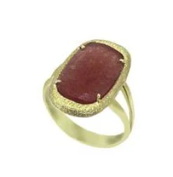 ANILLO ORO 18 KILATES CON CUARZO