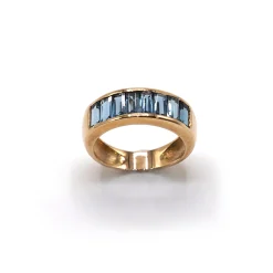 ANILLO ORO 18 KILATES CON CUARZOS HIDROTERMALES