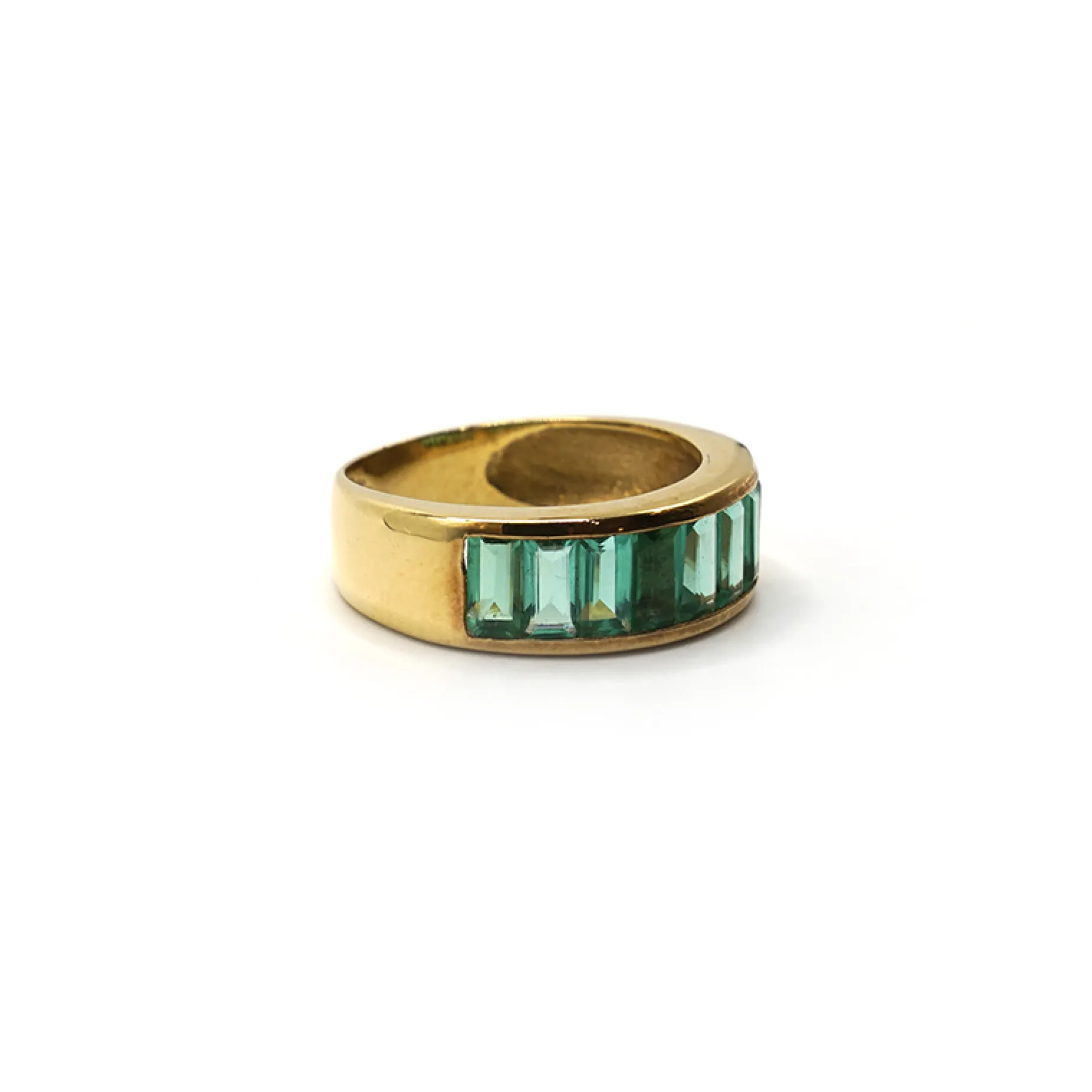 ANILLO ORO 18 KILATES CON CUARZOS HIDROTERMALES