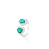 ANILLO ORO 18 KILATES CON DIAMANTES Y ESMERALDAS