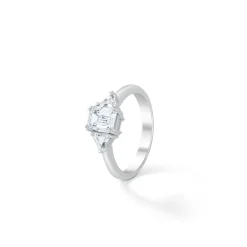ANILLO ORO BLANCO 18KTES. CON DIAMANTES