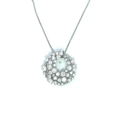 CADENA Y COLGANTE ORO 18 KILATES CON DIAMANTES