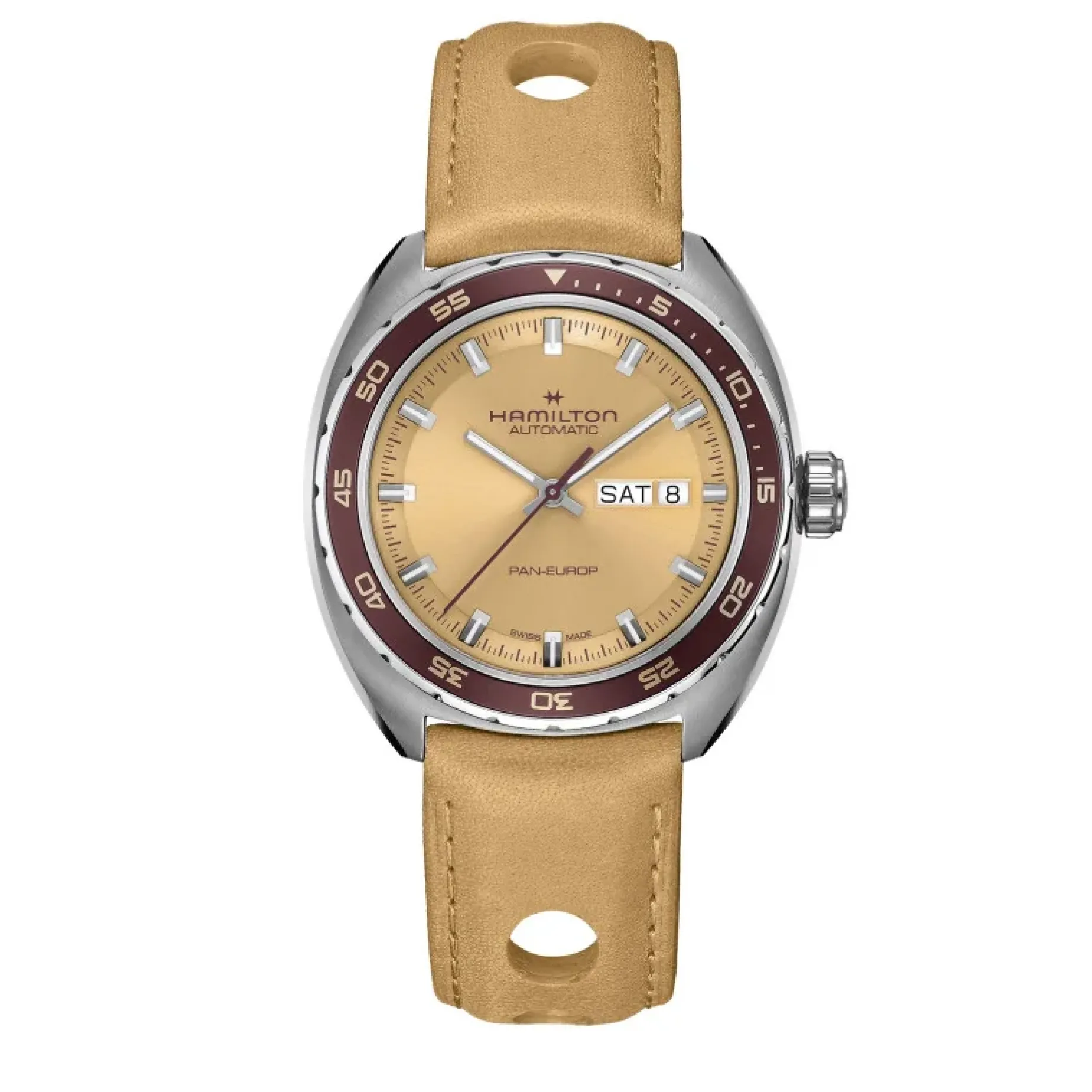 HAMILTON AMERCIAN CLASSIC PAN EUROP DAY DATE AUTO