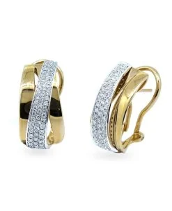 PENDIENTES ORO 18 KILATES CON DIAMANTES