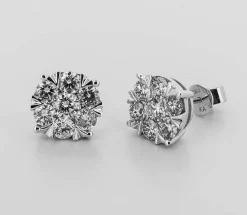 PENDIENTES ORO 18 KILATES CON DIAMANTES