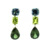 PENDIENTES ORO 18 KILATES CON CUARZOS