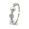 PULSERA ORO 18 KILATES CON DIAMANTES Y PERLAS AUSTRALIANAS