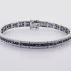 PULSERA ORO 18 KILATES CON DIAMANTES Y ZAFIROS