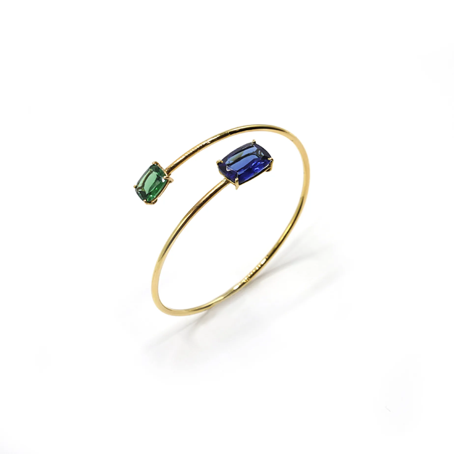 PULSERA ORO 18 KILATES CON CUARZOS HIDROTERMALES